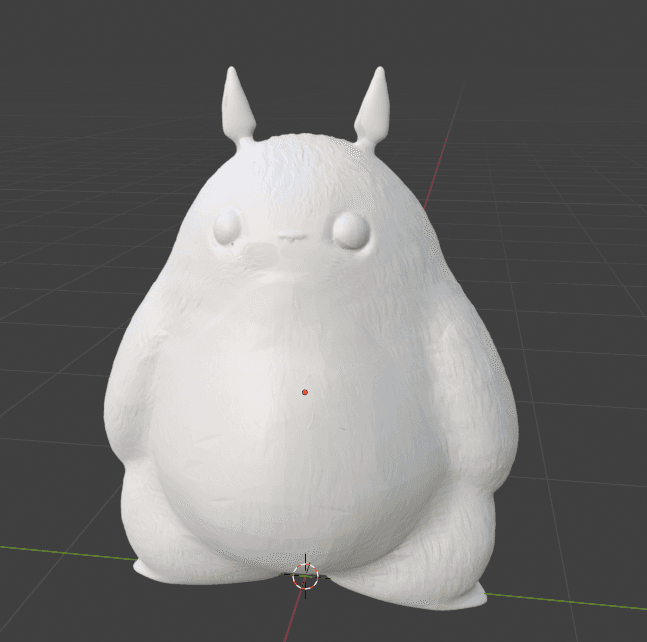 Untextured sculpt of Totoro