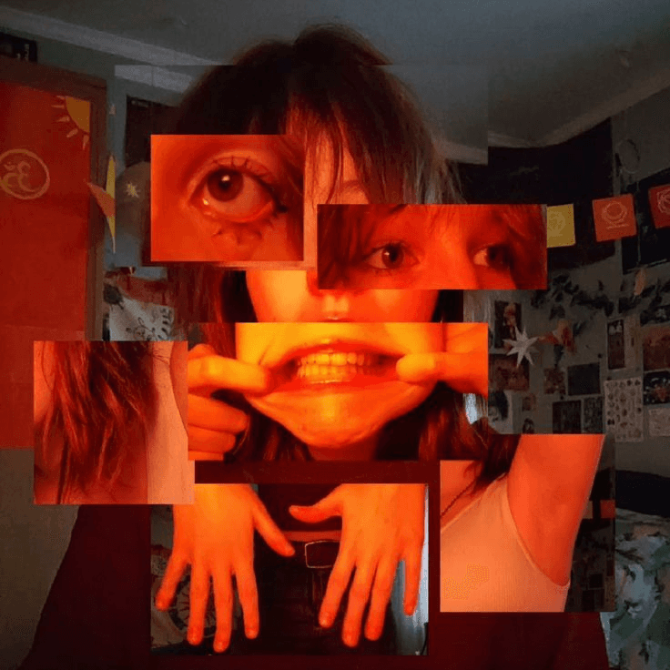 Layered portrait artwork