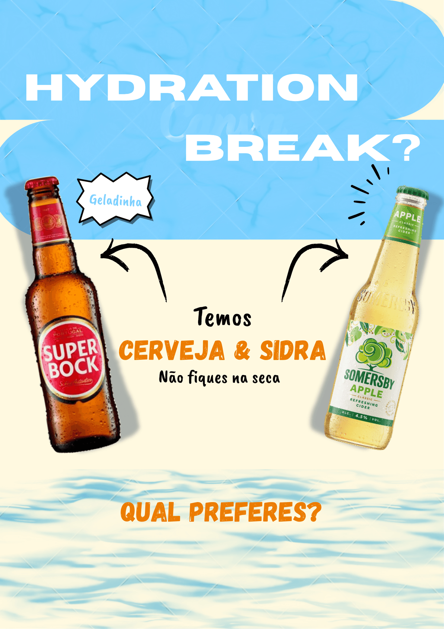 Hydration Break drinks poster