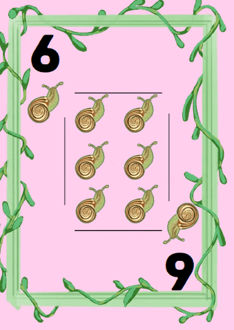 Six of snails card